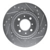 R1 90-91 Audi 90 Quattro Front Left Drilled & Slotted Silver Brake Rotor EDZ-73011L