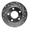 R1 85-00 Audi 5000CS Turbo Quattro Rear Right Drilled & Slotted Silver Brake Rotor