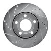 R1 85-91 Audi 5000S Quattro Front Left Drilled & Slotted Silver Brake Rotor