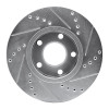 R1 85-91 Audi 5000S Quattro Front Left Drilled & Slotted Silver Brake Rotor