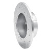 R1 82-98 Audi Coupe Rear Right Drilled & Slotted Silver Brake Rotor