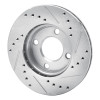 R1 84-87 Audi 4000 Quattro Front Left Drilled & Slotted Silver Brake Rotor