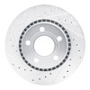 R1 80-86 Audi 5000CS Turbo Quattro Front Left Drilled & Slotted Silver Brake Rotor
