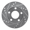 R1 80-91 Audi 200 Rear Left Drilled & Slotted Silver Brake Rotor
