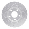 R1 85-91 Audi 200 Quattro Rear Right Drilled & Slotted Silver Brake Rotor