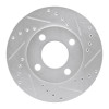 R1 78-92 Audi 100 Front Right Drilled & Slotted Silver Brake Rotor