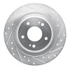 R1 13-25 Mitsubishi Outlander PHEV Rear Right Drilled & Slotted Silver Brake Rotor