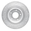 R1 13-25 Mitsubishi Outlander PHEV Rear Right Drilled & Slotted Silver Brake Rotor