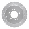R1 07-15 Mitsubishi Outlander Rear Left Drilled & Slotted Silver Brake Rotor
