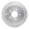 R1 04-11 Mitsubishi Grandis (Mexico) Rear Left Drilled & Slotted Silver Brake Rotor