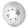 R1 87-89 Dodge Raider Front Left Drilled & Slotted Silver Brake Rotor