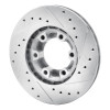 R1 87-89 Dodge Raider Front Left Drilled & Slotted Silver Brake Rotor