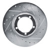 R1 87-90 Mitsubishi Van Front Right Drilled & Slotted Silver Brake Rotor