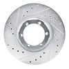 R1 86-96 Dodge Ram 50 Front Left Drilled & Slotted Silver Brake Rotor