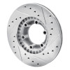 R1 81-87 Dodge Ram 50 Front Left Drilled & Slotted Silver Brake Rotor