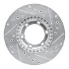 R1 81-87 Dodge Ram 50 Front Left Drilled & Slotted Silver Brake Rotor