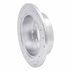 R1 04-12 Mitsubishi Eclipse Rear Right Drilled & Slotted Silver Brake Rotor