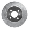R1 98-07 Mitsubishi Lancer Front Left Drilled & Slotted Silver Brake Rotor