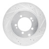 R1 93-99 Dodge STEALTH Rear Right Drilled & Slotted Silver Brake Rotor