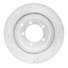 R1 93-99 Dodge STEALTH Rear Right Drilled & Slotted Silver Brake Rotor