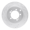 R1 93-99 Dodge STEALTH Rear Left Drilled & Slotted Silver Brake Rotor