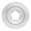 R1 93-99 Dodge STEALTH Rear Left Drilled & Slotted Silver Brake Rotor