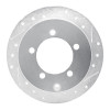 R1 97-04 Mitsubishi DIAMANTE Rear Right Drilled & Slotted Silver Brake Rotor