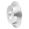 R1 97-04 Mitsubishi DIAMANTE Rear Right Drilled & Slotted Silver Brake Rotor