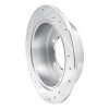 R1 97-04 Mitsubishi DIAMANTE Rear Right Drilled & Slotted Silver Brake Rotor