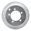 R1 97-04 Mitsubishi DIAMANTE Rear Left Drilled & Slotted Silver Brake Rotor