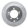 R1 94-95 Eagle TALON Rear Left Drilled & Slotted Silver Brake Rotor