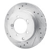 R1 94-95 Eagle TALON Rear Left Drilled & Slotted Silver Brake Rotor