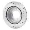R1 94-95 Eagle TALON Rear Left Drilled & Slotted Silver Brake Rotor