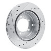 R1 92-96 Mitsubishi DIAMANTE Rear Right Drilled & Slotted Silver Brake Rotor