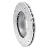 R1 92-00 Dodge COLT Front Left Drilled & Slotted Silver Brake Rotor