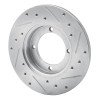 R1 91-92 Dodge COLT Front Left Drilled & Slotted Silver Brake Rotor