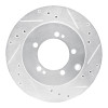 R1 91-93 Dodge STEALTH Rear Right Drilled & Slotted Silver Brake Rotor