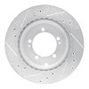 R1 91-93 Dodge STEALTH Rear Right Drilled & Slotted Silver Brake Rotor