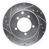 R1 91-93 Dodge STEALTH Rear Left Drilled & Slotted Silver Brake Rotor