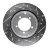 R1 91-93 Dodge STEALTH Rear Left Drilled & Slotted Silver Brake Rotor