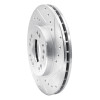 R1 91-04 Dodge STEALTH Front Right Drilled & Slotted Silver Brake Rotor