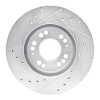 R1 91-04 Dodge STEALTH Front Right Drilled & Slotted Silver Brake Rotor