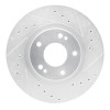 R1 91-93 Dodge STEALTH Front Right Drilled & Slotted Silver Brake Rotor
