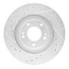 R1 91-93 Dodge STEALTH Front Right Drilled & Slotted Silver Brake Rotor