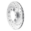 R1 91-92 Dodge COLT Front Right Drilled & Slotted Silver Brake Rotor EDZ-72013R