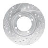 R1 91-92 Dodge COLT Front Right Drilled & Slotted Silver Brake Rotor EDZ-72013R
