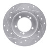 R1 90-94 Eagle TALON Rear Right Drilled & Slotted Silver Brake Rotor