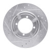 R1 84-90 Dodge COLT Front Left Drilled & Slotted Silver Brake Rotor