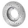 R1 83-91 Dodge COLT Front Left Drilled & Slotted Silver Brake Rotor