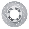 R1 85-91 Dodge COLT Front Left Drilled & Slotted Silver Brake Rotor EDZ-72002L